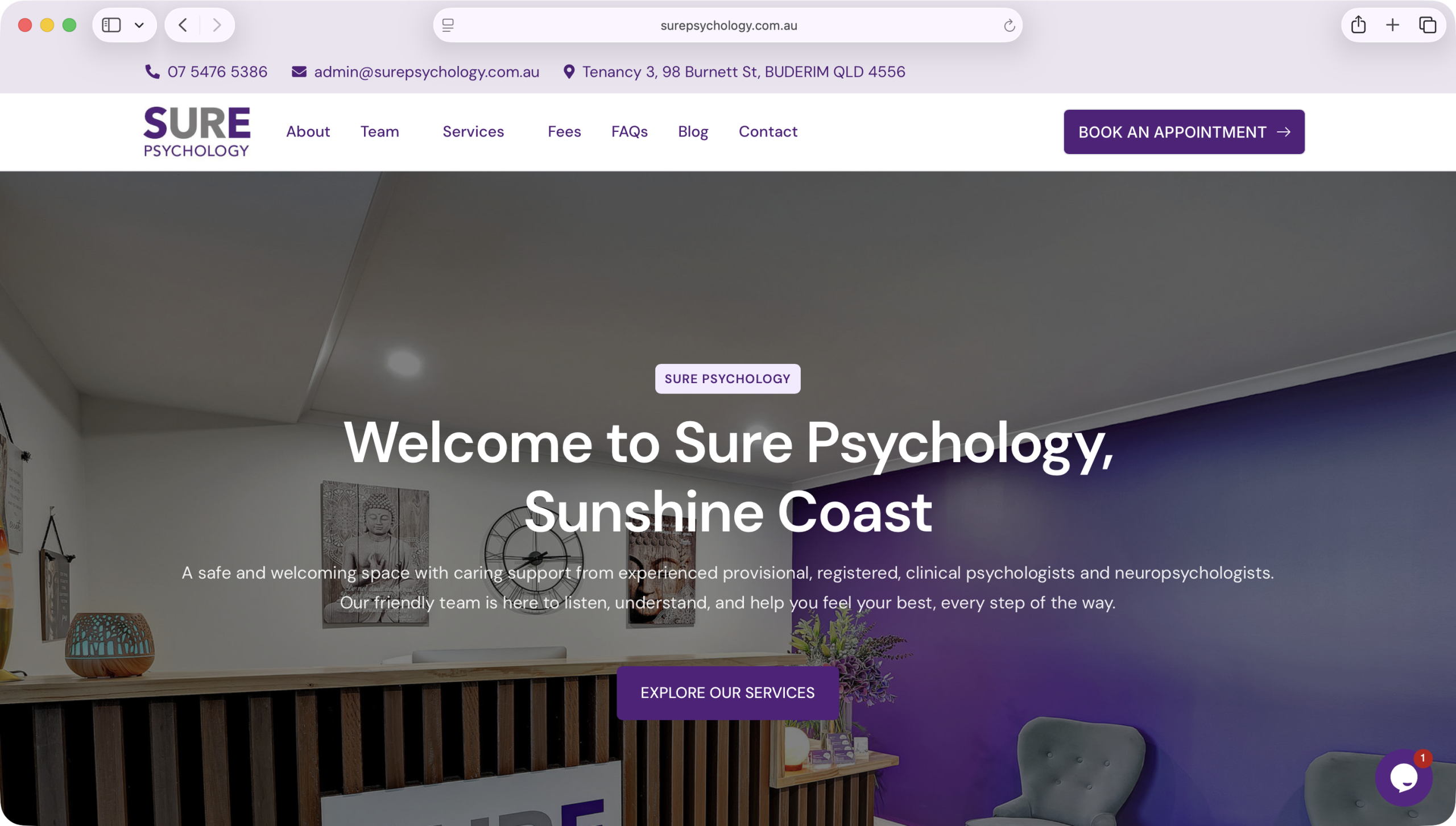 sure psychology sunshine coast australia website by zeroado