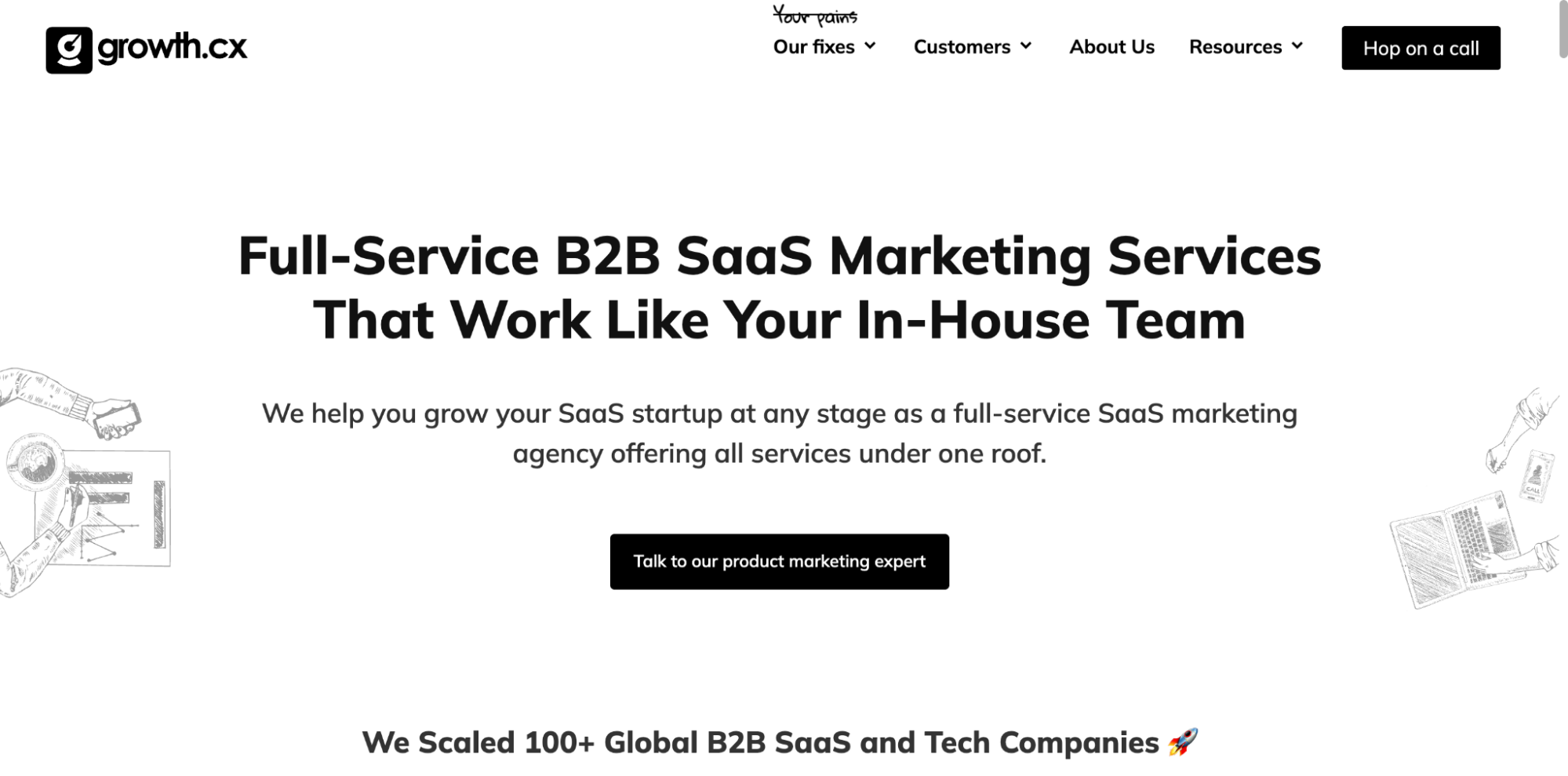 Growth.CX go-to-market agency supporting early-stage SaaS startups.