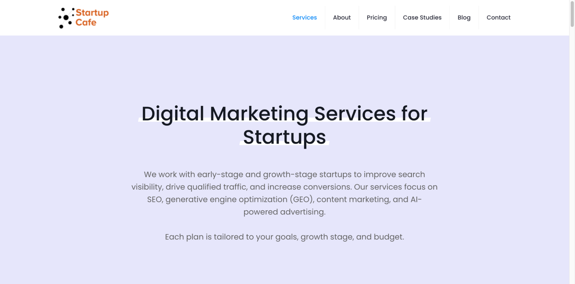 Startup Cafe Digital is a digital marketing agency for startups Bangalore.