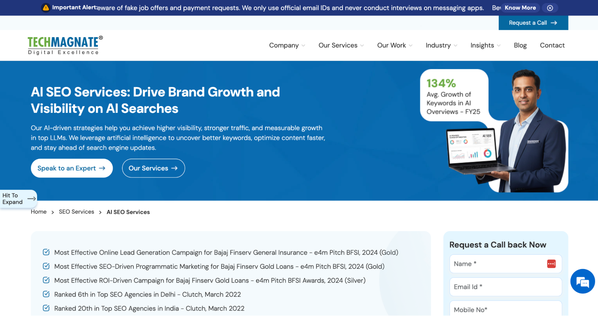 Techmagnate offers LLM SEO and generative engine optimization services in India.